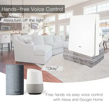 Tuya WiFi Smart Switch EU Lys Skifte Arbejde med Alexa, Google Startside 1 2 3 bande-Knappen kontakt på Væggen stemmestyring Smart Liv