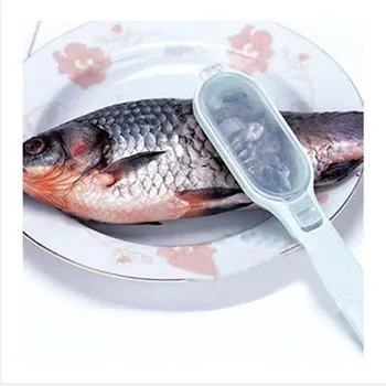 Fisk Hud Børste Skalaer Remover Scaler Renere Hjem Fisk kniv Ren Plast Rengøring Af at Skrabe Skæl Enhed Værktøjer