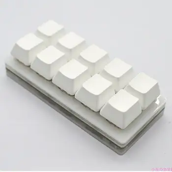 Mini Tastatur Programmerbare Mekanisk Tastatur 10 Nøgler Makro Tastatur Blå / Rød Skifte DIY USB-Programmering Genvej Hot Swap