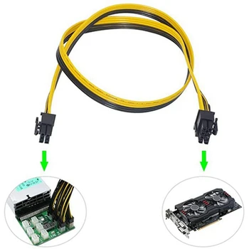 10 Stk 6-Pin PCI-E til 8 Pin(6+2) PCI-E (mand til Mand) GPU Power Kabel-50cm for Billede-Kort Minedrift Server Breakout yrelsen