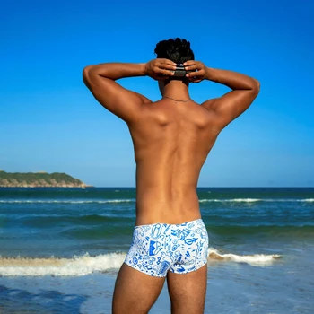Nye Sexy bikini svømme surfing strand board shorts udskrivning trusser svømning bære for herre badetøj badedragt badedragt Kufferter