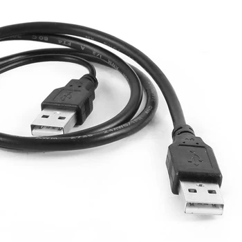 USB 2.0 A til A 3A Mandlige Y-Splitter Data Power Kabel-2.5 M Sort til PC