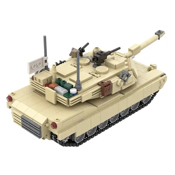 Buildmoc Skaberen Hær Våben M1A2 Abrams kampvogne Model Militære WW2 Køretøjer byggesten Legetøj Til Børn Gave