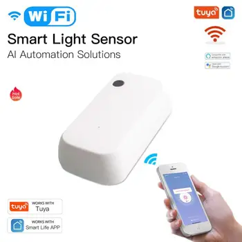 Tuya Wifi Lys Sensor Smart Belysningsstyrken Lysstyrke Sensor Detector Smart Home Smartlife Arbejde Med Alexa, Google startside