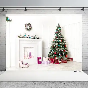 Jul indendørs væg hvid tema juletræ Julegave ferie foto baggrunden foto baggrund