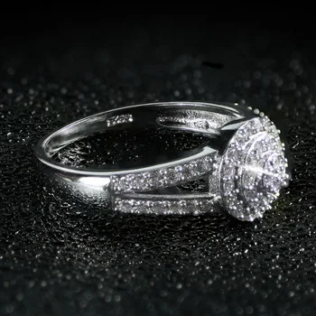 Oprindelige Design 925 sterling sølv mode luksus vielsesring engagement finger ring engros smykker R4613S