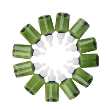 Masse af 12 Stykker Grøn Plastik Gennemsigtig Genopfyldning af Tomme dråbeflasken Makeup, Parfume, Æteriske Olier Container 50 ml Hætteglas