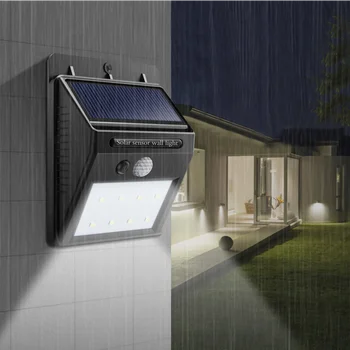 100LED Udendørs Sol Motion Sensor PIR væglampe er Vandtæt Solar Light Solar Dagslys Haven Dekoration