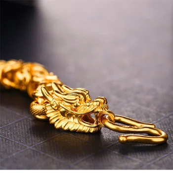 2021 Vietnam Shajin Mænds Armbånd 24K Guld 999 Forgyldt Ægte Guld Armbånd Lang Tid Moderigtige herreur Kæde