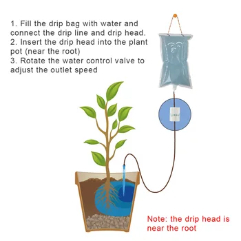 2L/3L Automatisk Vanding Enhed Vanding Vand Taske Drop Plante Vanding Af Haven Plantning Taske