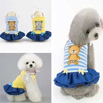 Ny Pet Hund Tøj Strand Kjole Sweety Prinsesse Kjole Teddy Hvalp Bære Kjoler til Hunde Små Hunde, Kat Tøj Pet Tilbehør