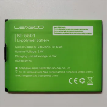 Original Nye BT-5501 2850mAh Batteri Til LEAGOO M 9 M9 BT5501 Mobiltelefon Smart Phone Dele Batería Batterie Baterij