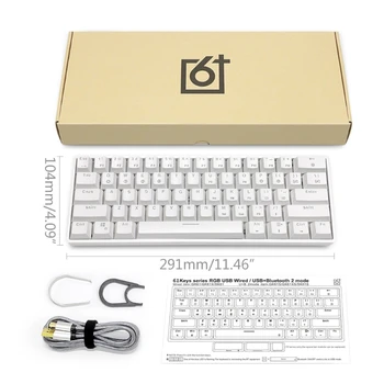GK61 61 Vigtige Mekaniske Tastatur USB-Kablet LED-Baggrundsbelyst Akse Gaming Mekanisk Tastatur Til Desktop-Drop Shipping