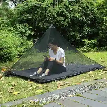 Sort Myggenet Udendørs Camping Lette Bærbare Myg Telt Udendørs Mosquito Bar Telt Familie