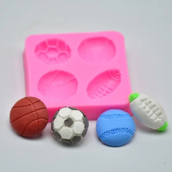 Chiukai DIY bagning basketball, fodbold og baseball ler flydende silikone formen