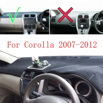 For Toyota Corolla Axio Fielder 2007 2008 2009 2010-2012 Bilens Instrumentbræt Dække Pad Mat solsejl Instrument Tæppe Tilbehør RHD