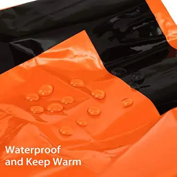 Offentlig Førstehjælp Akutte Tæppe Nødsituation Sovepose Isolering Reflekterende Orange Aluminiseret Film Vandtæt Redde Tæppe