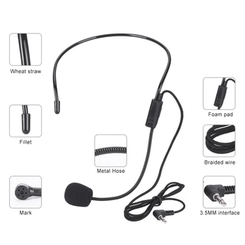 Headset med Mikrofon Bærbare hovedtelefonforstærker Multi-funktion Forstærker Headset Mikrofon