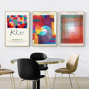 Paul Klee Klassiske Abstrakte Retro Akvarel Arbejde Væg Kunst, Lærred, Maling, Plakater Og Prints Væg Billeder For At Stue Indretning