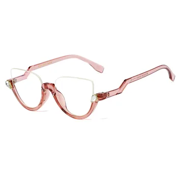 Gratis forsendelse populære halvdelen ramme solbriller Mode Solbriller koreanske Tendens blå lys bevis briller