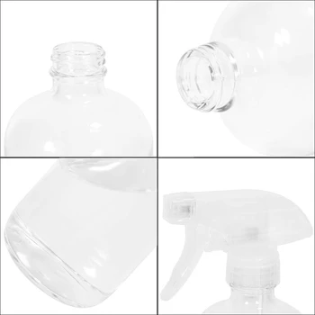 500Ml Spray Flasker Boston Runde Tom Flaske Genopfyldelige for Æteriske Olier/Aromaterapi Lotion med Tragt&Labels