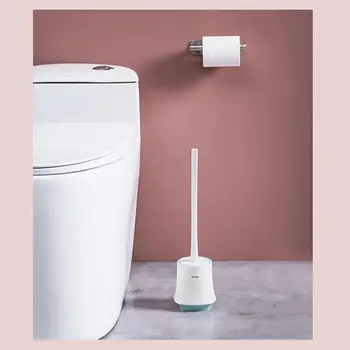 Badeværelse-Gulvtæppe Skrive Lange Håndtag Toilet Børste Med Afløb Indehaveren Husstand Stående Toilet Rengøring af Værktøj Universal WC-Tilbehør