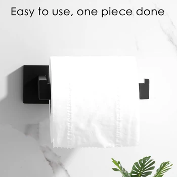Nye 1pc Mat Sort papirholder vægbeslag Tissue Roll Bøjle 304 Rustfrit Stål badeværelsestilbehør Hot Salg