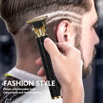 USB-T9 Hair Clipper Professionel Elektrisk hår trimmer Frisør-Shaver, Trimmer Skægget 0mm Mænd Hair skæremaskine til mænd Trådløse