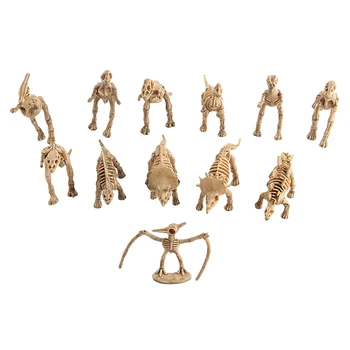 Plast Model Dinosaur Skelet Kit Diverse Sæt af 12Pcs Børn Pædagogisk Legetøj Samling Fødselsdag Gaver, boligindretning