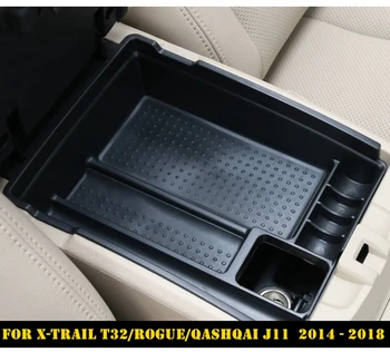 For Nissan Qashqai J11 X-Trail T32 Rogue - 2019 Plast Armlæn Max Sekundære Opbevaring Palle Bakke Container Box 3 Stykker