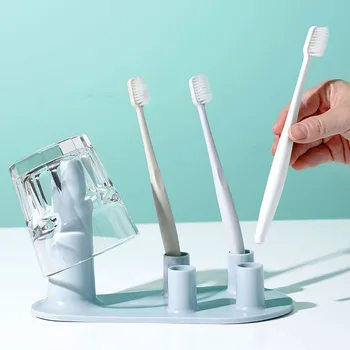 Forfængelighed Tandbørsteholder Hylder Badeværelse Opbevaring Mundskyl Cup Storage Rack Badeværelse Vægmonteret Dental Rack Base Tandbørste