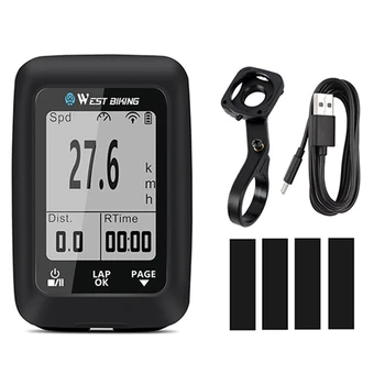 WEST CYKEL-GPS cykelcomputer med Trådløse Hastighedsmåler Vandtæt Road Bike MTB Cykel Bluetooth ANT+ - Baggrundslys Cykling Computere
