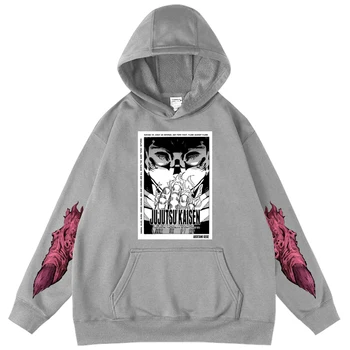 Jujutsu Kaisen Pullover Hætteklædte Sweatshirts børnetøj Cuff Print Hættetrøjer Tøj til Teens Hip Hop Streetwear Hættetrøje