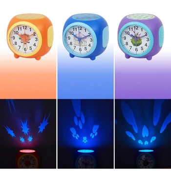 Sky-Stjernede Multi-Funktion Soveværelse Kids Farve LED Digital Glødende Vækkeur Termometer Farve Changable Elektronisk Ur