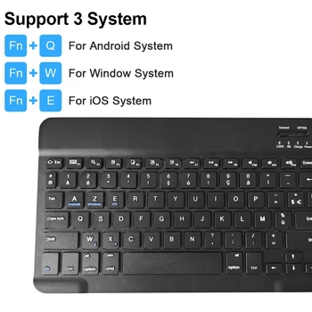 Trådløst Tastatur,fransk / engelsk Dual Language Bluetooth-Tastatur til Windows, Android og IOS Os