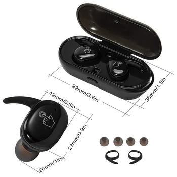 Trådløse 5.0 Hovedtelefoner støjreducerende Headset HiFi 3D Stereo Lyd-Musik-I-øret Øretelefoner Til Android, IOS
