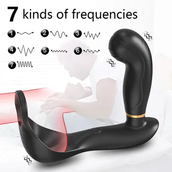Mandlige Prostata Massage Trådløs Fjernbetjening Vibrator med ring-Silikone Anal Butt Plug Til Mænd, sexlegetøj Penis Ring Træning