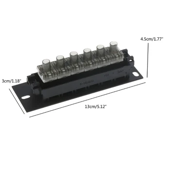 X7AA 6-Port Patch Panel - Tom 1U Keystone Panel For Ethernet-Kabler - Fungerer Med Næsten Alle Snap-In-Stik, Herunder Cat6