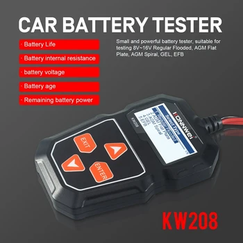 KONNWEI KW208 Batteri Tester Bil Digital 12V 100-2000CCA Automotive Batteri Kapacitet Tester Test Værktøj