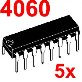 ( 5 stk/masse ) 4060 CMOS Logik, IC -, DIP-Pakke.
