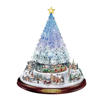 10 Stk juletræ Roterende Skulptur Tog Dekorationer Indsætte Vinduet Indsæt,Klistermærker til Jul Indretning,20X30cm
