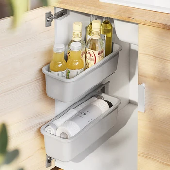 Køkken Multifunktion Køleskab Storage Rack Arrangør Hylde Plads Saver Køleskab Sidevæg Opbevaring Hængende Indehaveren Makeup Hylde