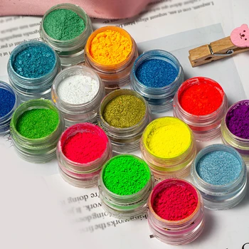 Glitter øjenskygge Blandet Neon Pulver Sæt 6 Farver/Max Eyeshadow Nail Art Mat Glitter Let at Bære Ansigt, Krop Kosmetiske Makeup