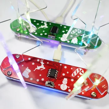 DIY Fuld Farve, Gradient LED Akryl 3D juletræ Elektronisk Lys Kit Desktop Indretning Bedste Pris