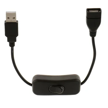 USB-A han til Kvindelige Extenstion Kabel med Tænd/Sluk