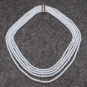 Engros Dubai Smykker Sæt Bryllup Afrikanske Perler, Krystal Brude Smykker Sæt 5 Rækker Glas Krystal Halskæde-Armbånd-Sæt B237