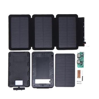 Uniiversal USB Dual-Port 2 3 4 Tabletter Solar Power Bank Tilfælde DIY Kit Bærbare Sammenklappelig Solar Panel Tilbehør-Oplader