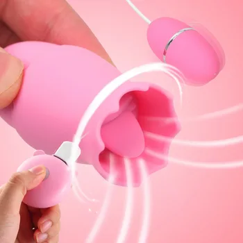 IKOKY Masturbator Tunge Vibrator 10 Speed Bryst Forstørre Massageapparat sexlegetøj til Kvinde Klitoris Slikning Stimulator Brystvorte Sugekop