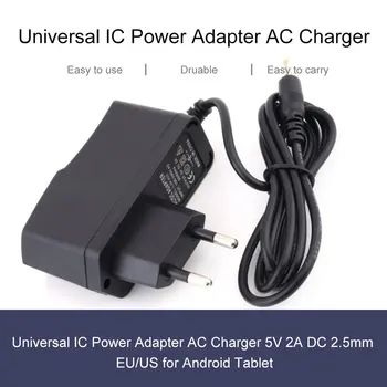 Universal Sort IC Power Adapter AC Oplader DC 5V 2A / 2000ma 2,5 mm Eurus Stik til Android Tablet-Laptop