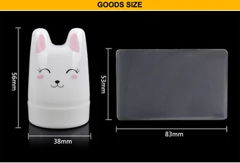 Nail art stempling plader søde kat designer med gennemsigtig neglelak kort sæt 2stk 3D manicure skimmel kit FW055